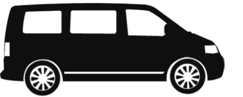 Logo for MVP 7 seater minicab taxi