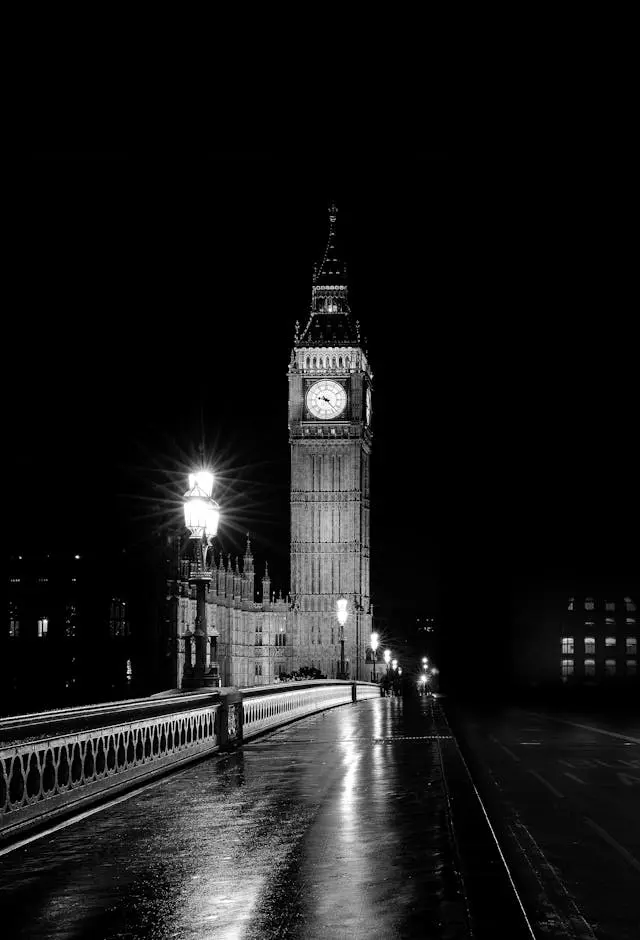 London city black and white